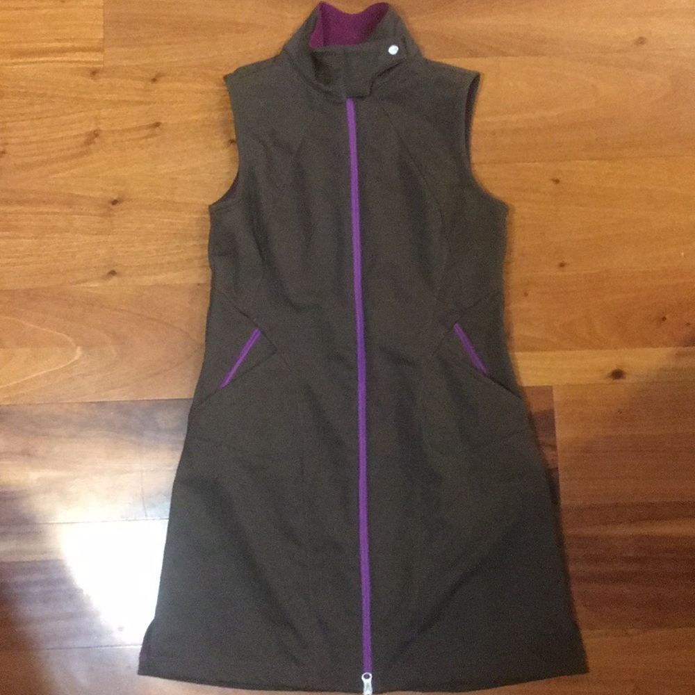 Isis Brown Pink Winter Softshell Jacket Dress L